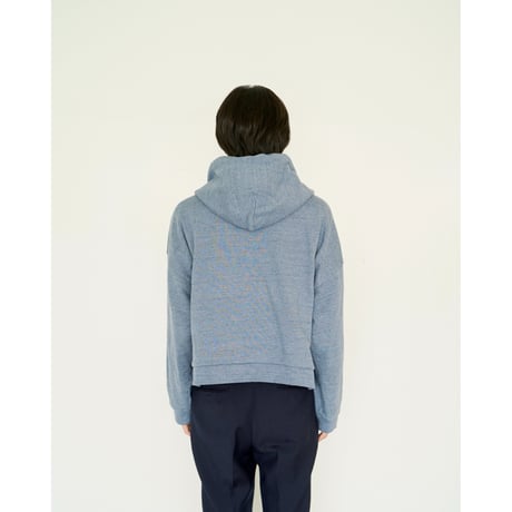 half zip sweat hoodie【blue】