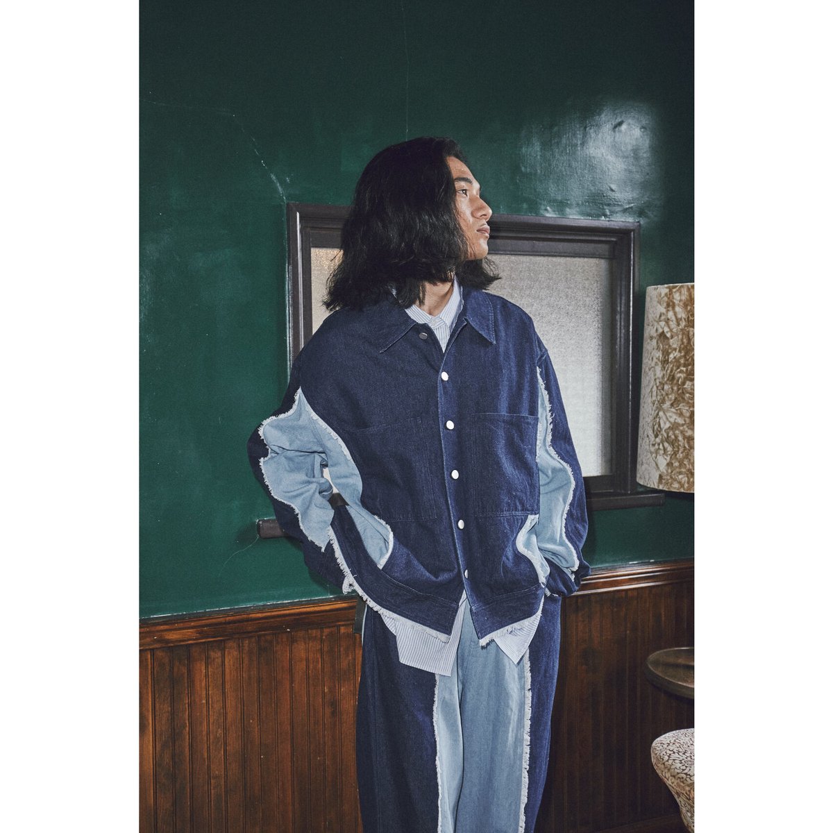 fringe denim jacket【indigo】 | GIDEAL.