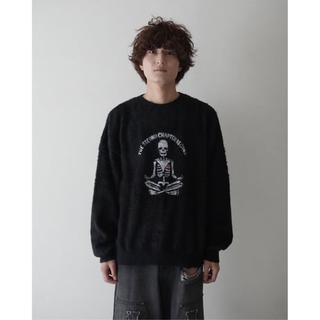 organic cotton spray paint knit(skeleton)