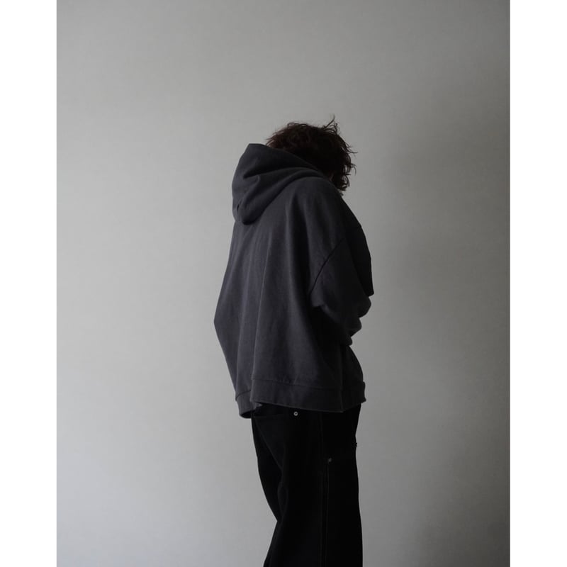 half zip sweat hoodie【black】 | GIDEAL.