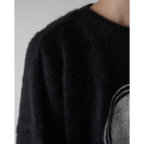 organic cotton spray paint knit(heart)