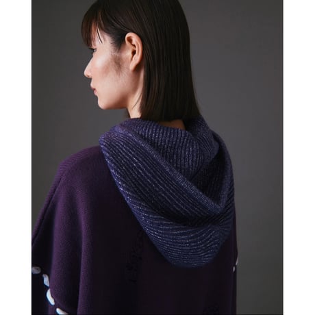 lamé knit balaclava【purple】