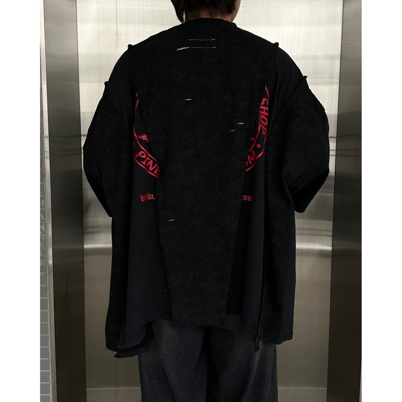 newsed band T-shirt【black】 | GIDEAL