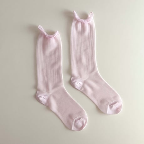 2e CHESTS×MARCOMONDE_SHEER LADYS socks (Pink,White)