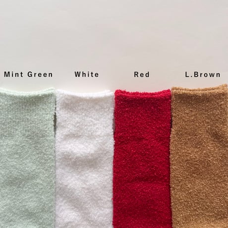 2e CHESTS×MARCOMONDE_MOLE FUR TABI socks (White,Mint Green,L.Brown,Red)