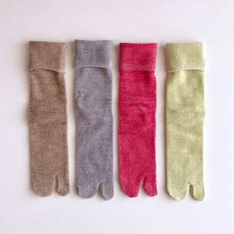 2e CHESTS×MARCOMONDE_MOLE FUR TABI socks (L.Beige,Greige)