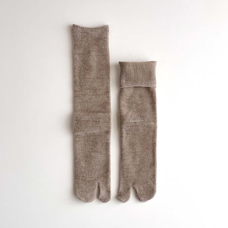 2e CHESTS×MARCOMONDE_MOLE FUR TABI socks (L.Beige,Greige)