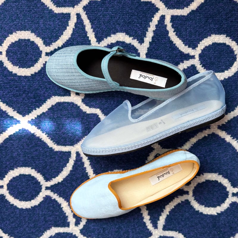 【未使用品】Sciuscià / シューシャ TRAGARA ブルー 38サイズ Sciuscià LADYS_ALICE BLUE / TRAGARA 37 | kochi