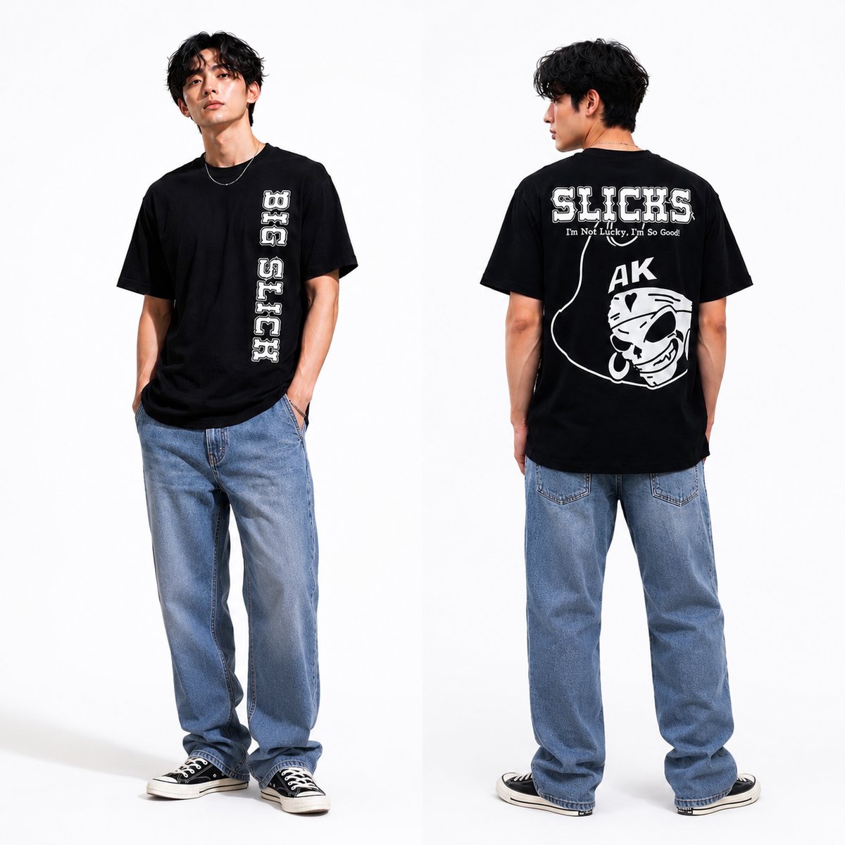 BACK SKULL GRAPHIC Tシャツ | BIG SLICK