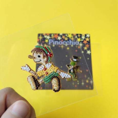 刺繍ステッカー【ピノキオ】