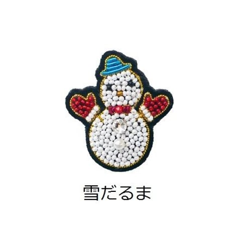 雪だるまのブローチ