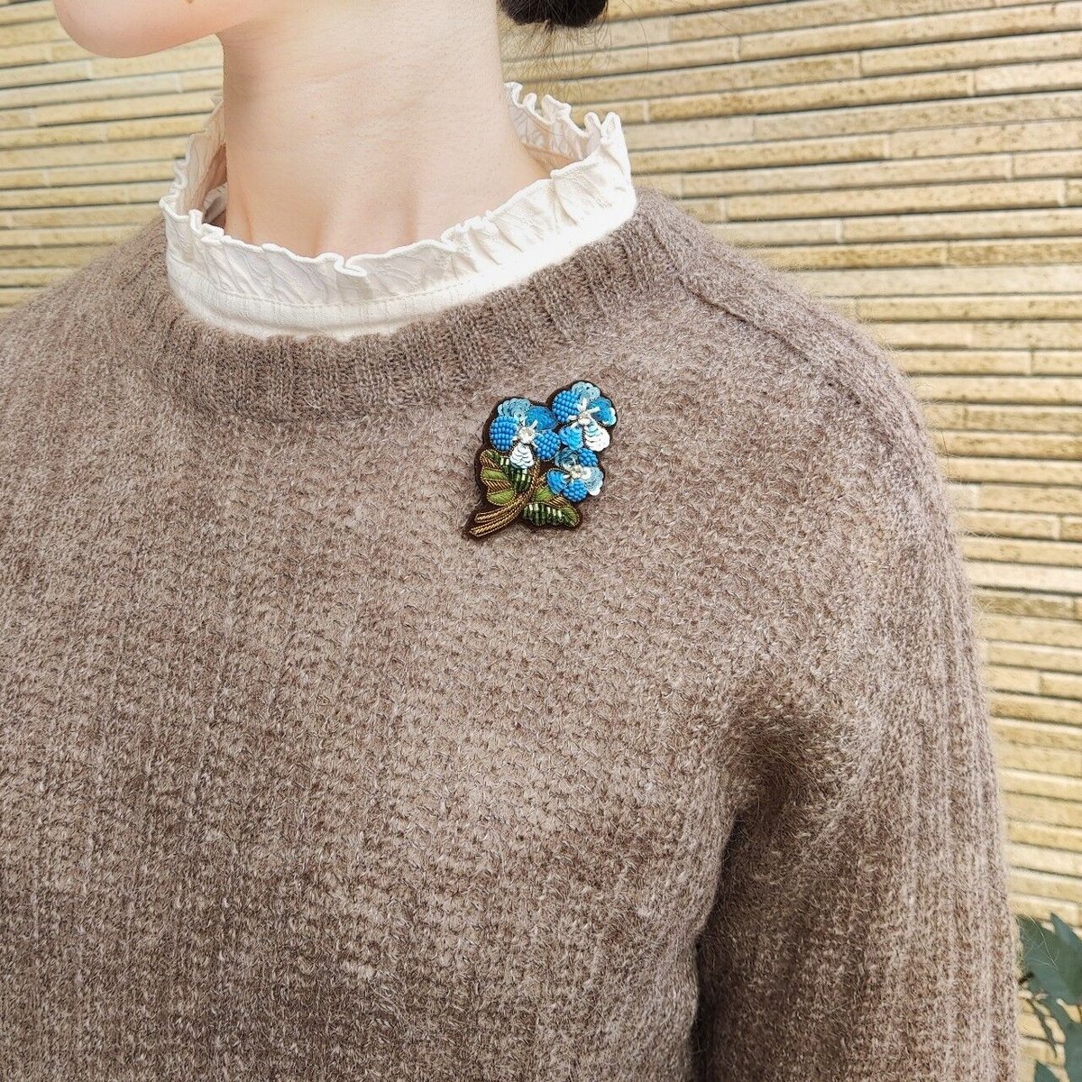   人気シリーズ、わすれな草ブローチ、トールン 人気シリーズ、わすれな草ブローチ、トールン ワスレナグサ［勿忘草