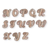 刺繍ステッカー ピンク【N～Z】