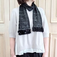 エレガントレースとシフォンフリルのストール