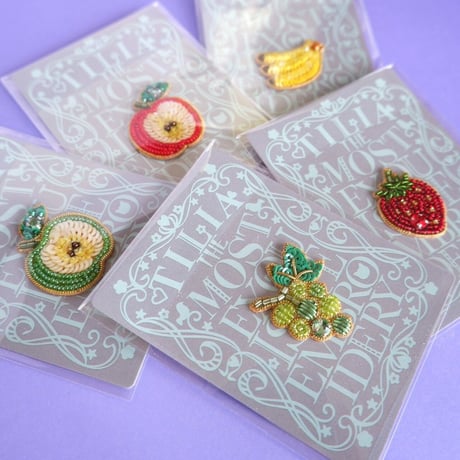 刺繍ステッカー【フルーツ】