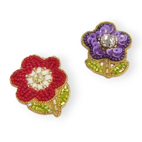 刺繍ステッカー【フラワー】