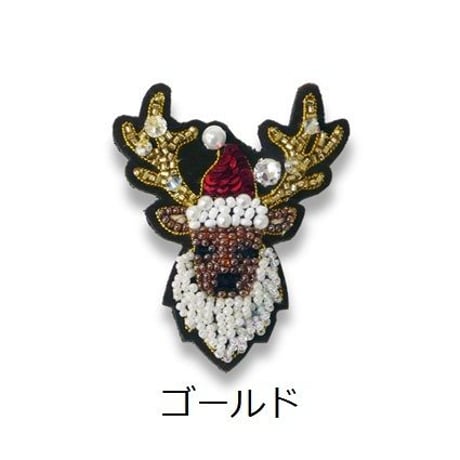トナカイサンタのブローチ