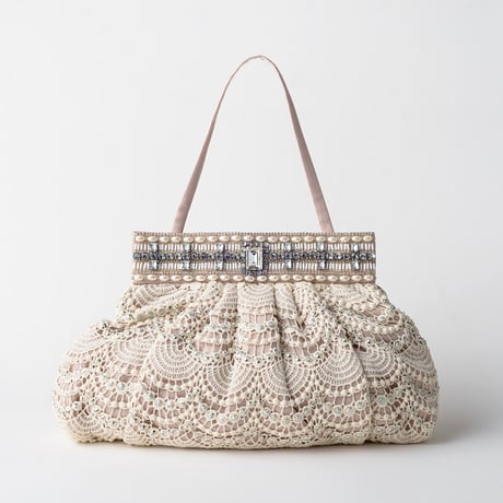 【ビーズ刺繍キット】クリスタルとビジューのシェルバッグ