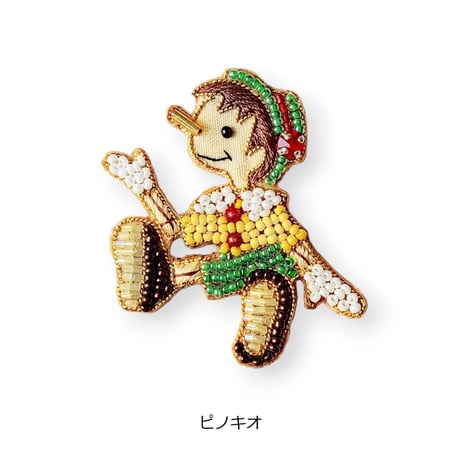 刺繍ステッカー【ピノキオ】