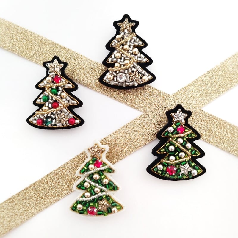 ツリーとリースのヘアゴム♡ハンドメイド クリスマスコーデに