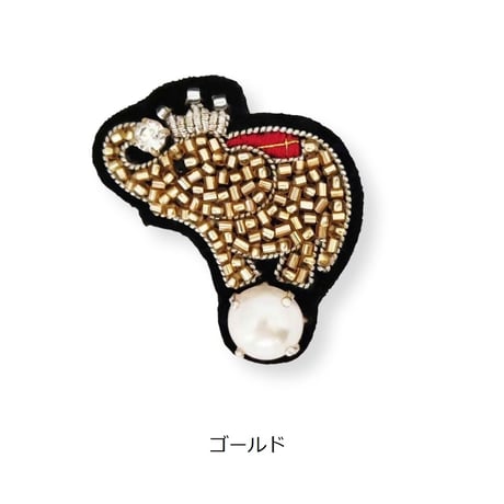 プチブローチ ゾウ