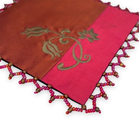 フリンジ刺繍のかんたんコースターキット