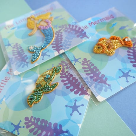 刺繍ステッカー【人魚姫】