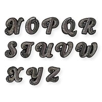 刺繍ステッカー ブラック【N～Z】