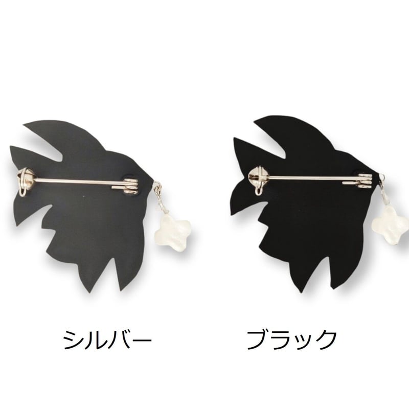 シェルパーツが揺れるペアバードブローチ | tilia