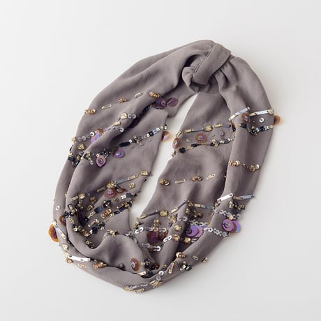 【ビーズ刺繍キット】パラレルラインのドレープリングストール