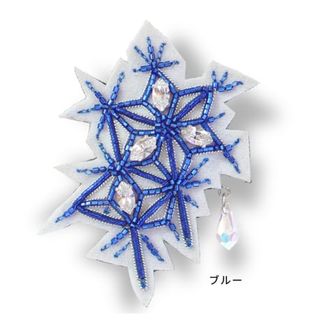 麻の葉文様ブローチ