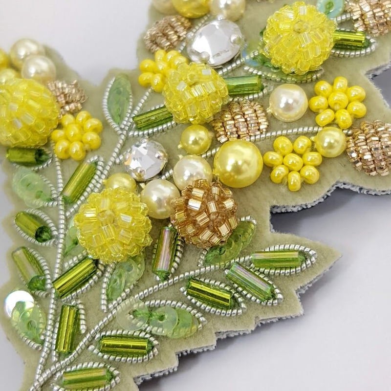ミモザ ビーズ 刺繍 ブローチ ハンドメイドアクセサリー 楽天市場】チリア 田川啓二 ミモザのブローチキット : 田川啓二