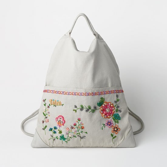 ビーズバッグ 花柄 花柄ビーズ刺繍ポーチ エコバッグ付 | tilia