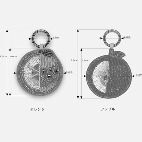 フルーツのバッグチャーム