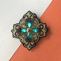 ペルシアンブルーブローチ