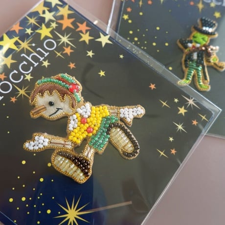 刺繍ステッカー【ピノキオ】
