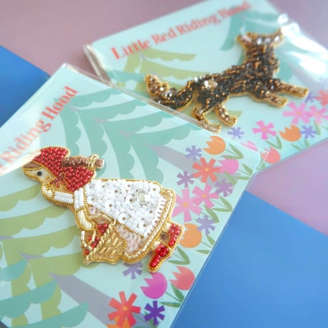刺繍ステッカー【赤ずきん】