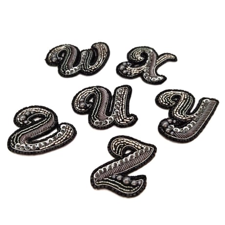 刺繍ステッカー ブラック【N～Z】