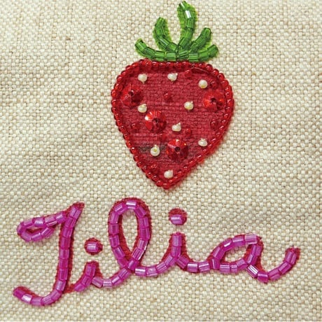 【ビーズ刺繍キット】フルーツのトートバッグ