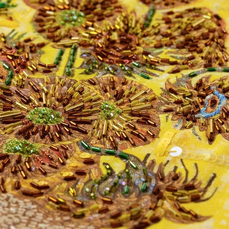 【ビース刺繍キット】チリアバッグ　ゴッホのひまわり