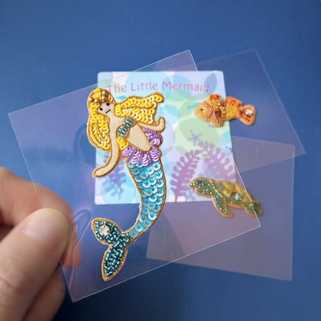 刺繍ステッカー【人魚姫】
