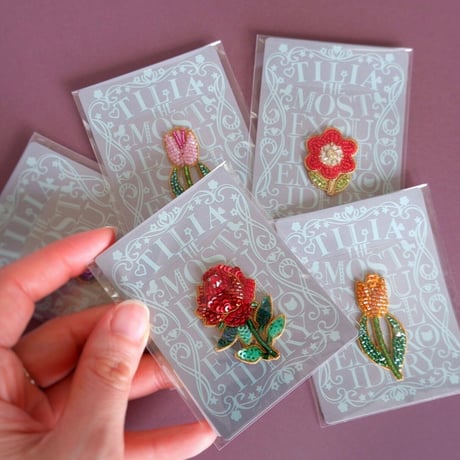 刺繍ステッカー【フラワー】