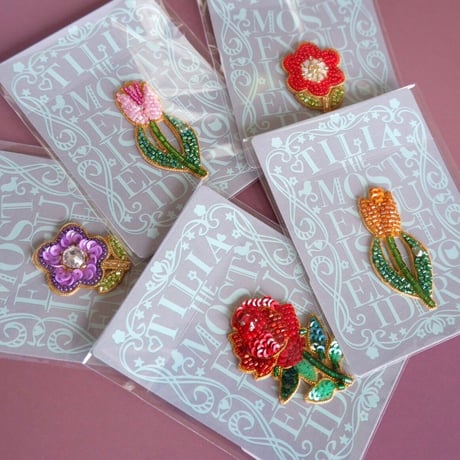 刺繍ステッカー【フラワー】