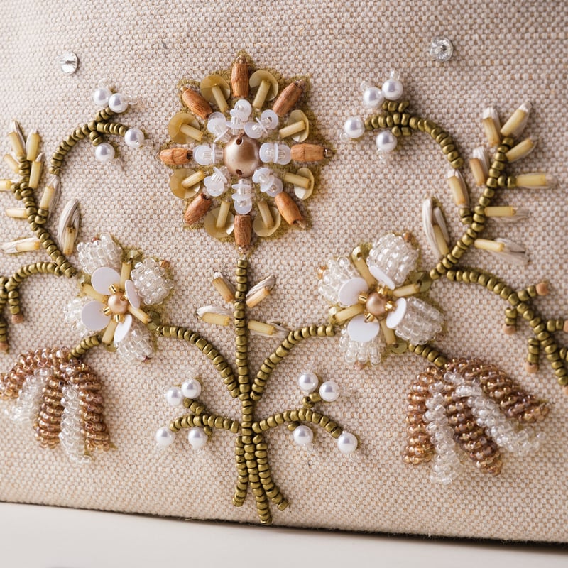 ビーズ刺繍キット】ナチュラルフラワートートバッグ | tilia