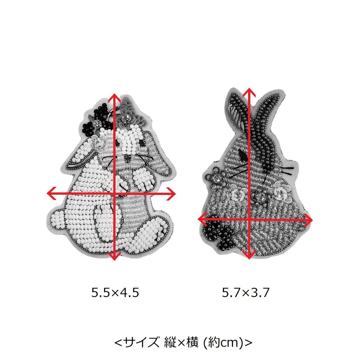 花飾りのうさぎブローチ | tilia