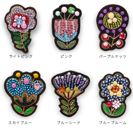 POPフラワーブローチ