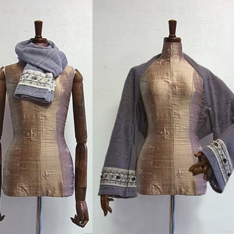 ニットレースのビジュー刺繍マーガレット