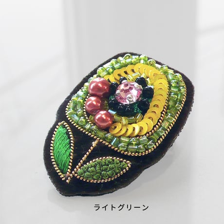 POPフラワーブローチ