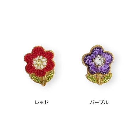 刺繍ステッカー【フラワー】