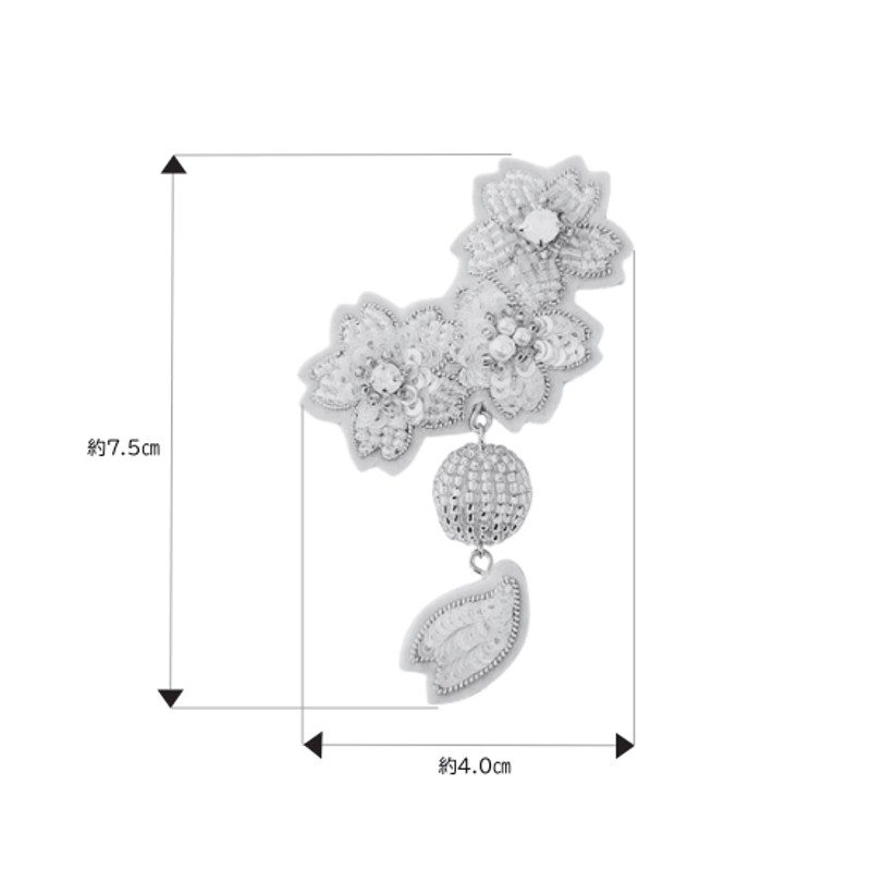 花びらが揺れる桜ブローチ | tilia